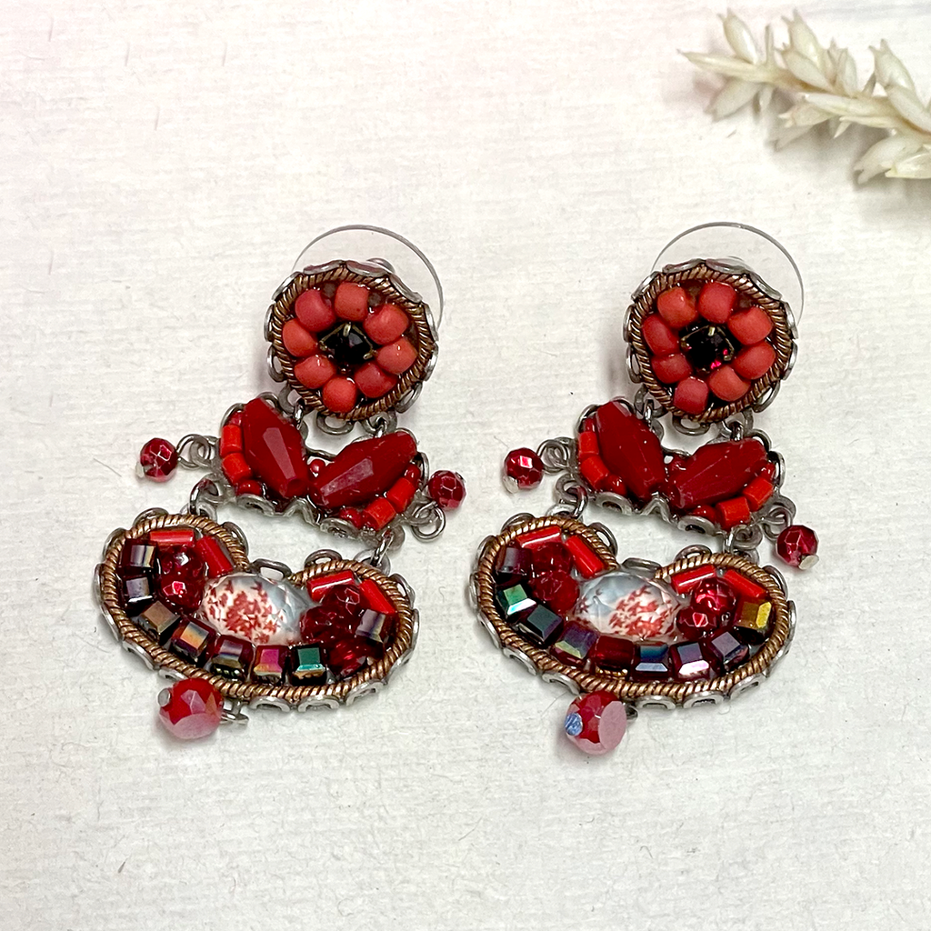Red Roses Cin Earrings by Ayala Bar.