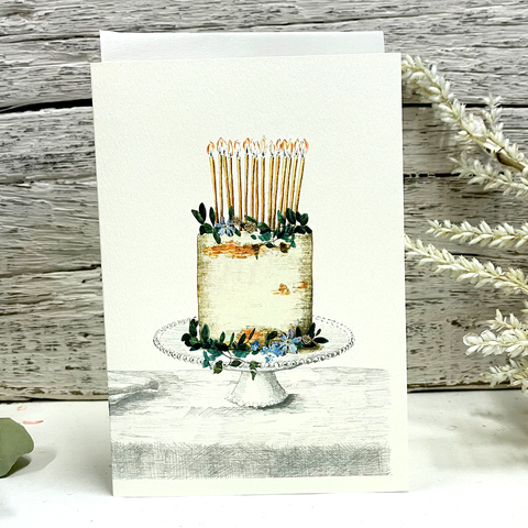 Greeting Card 'Gateau de Fete' by Artist Elena Deshmukh