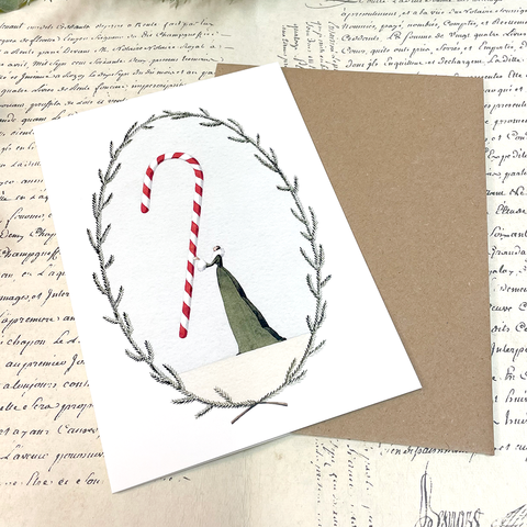 Greeting Card 'Christmas - Candy Cane' by Laura Stoddart