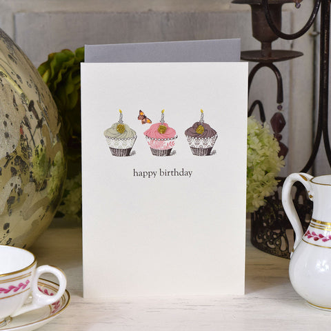 Elena Deshmukh Card, Happy Birthday Cupcakes.