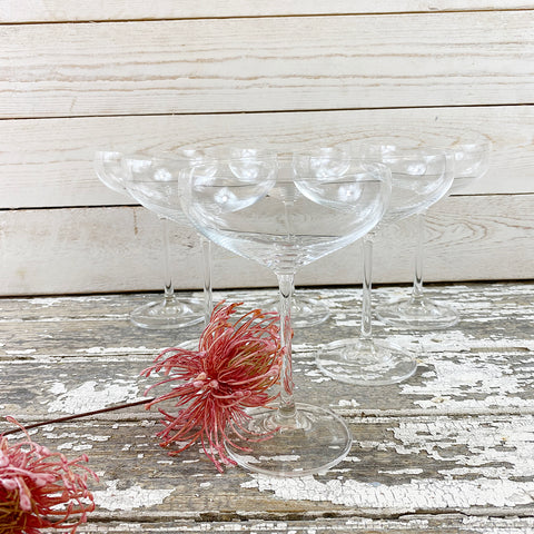 Champagne Saucers, Set of 6.