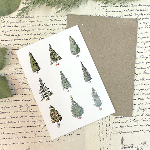 Laura Stoddart Card, Christmas Trees.