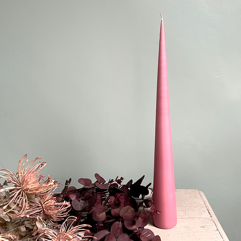 Ester & Erik Luxury Cone Candle. Muted Pink.