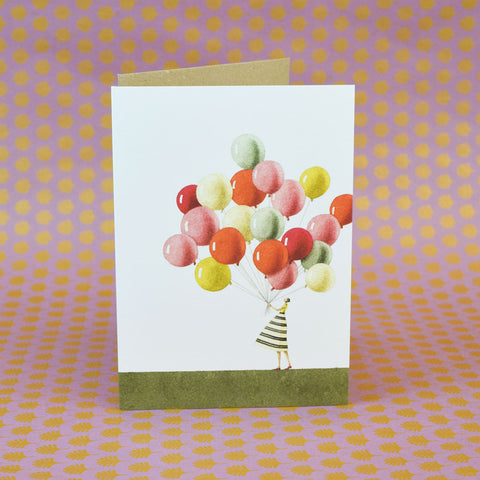 Laura Stoddart Card, Balloons.