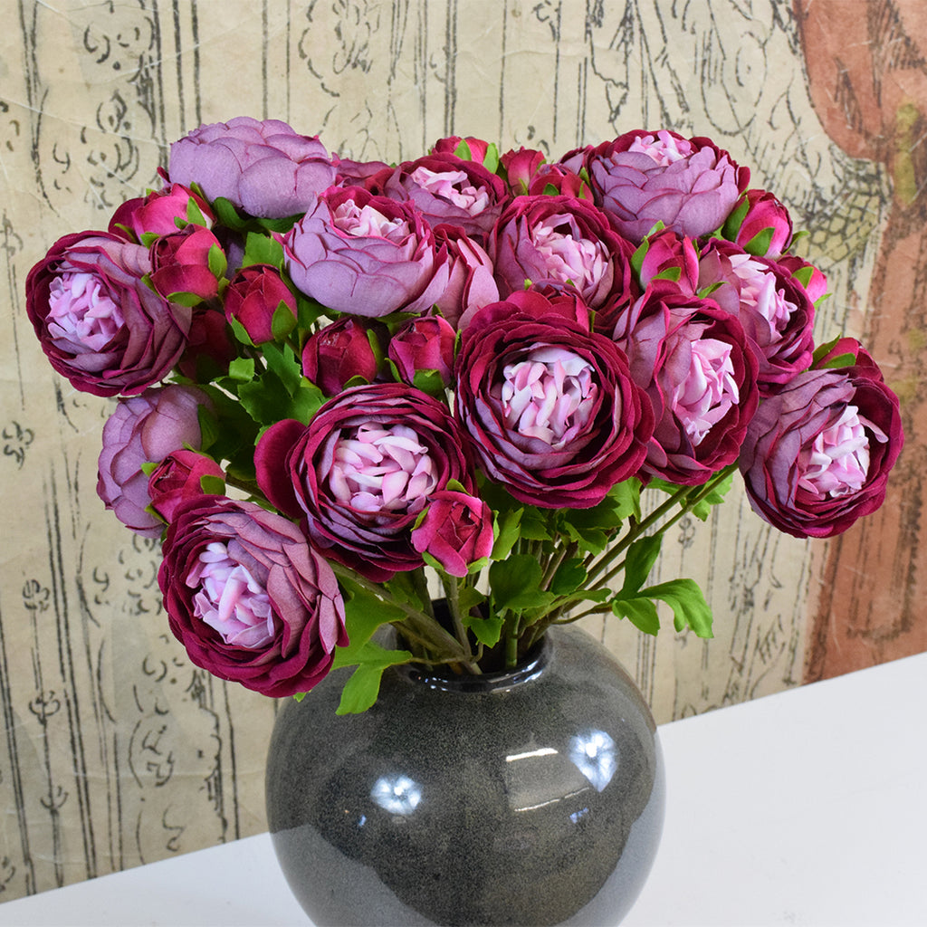 Artificial Ranunculus Flowers Silk Ka Artificial Flowers Curated Living