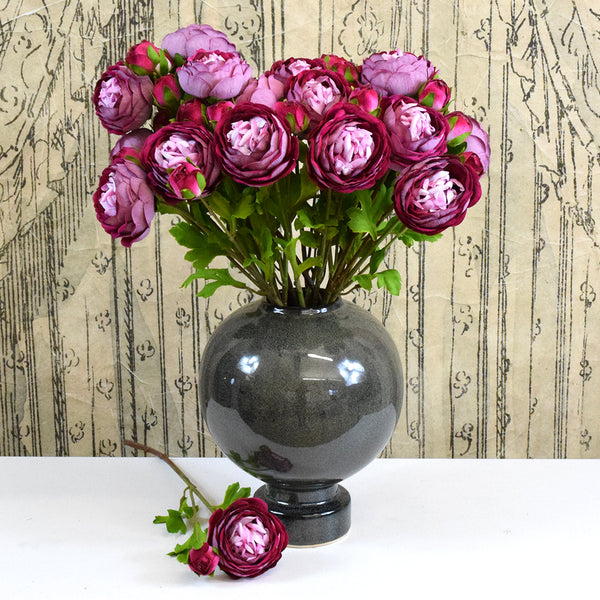 Artificial Ranunculus Flowers Silk Ka Artificial Flowers Curated Living