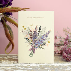 Greeting Card 'Happy Anniversary Bouquet' by Artist Elena Deshmukh