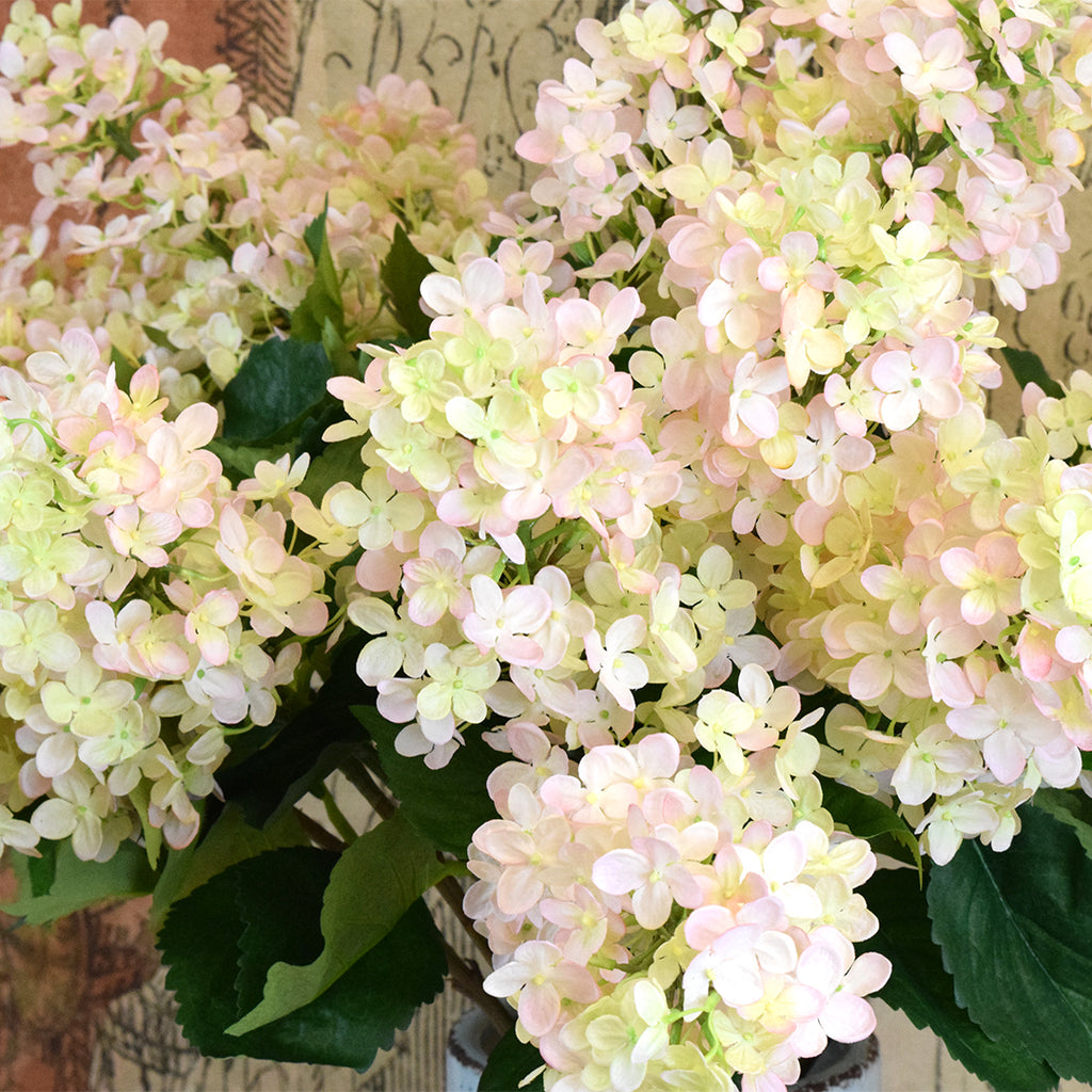 Silk-Ka Faux Flowers: White Hydrangea Stem.