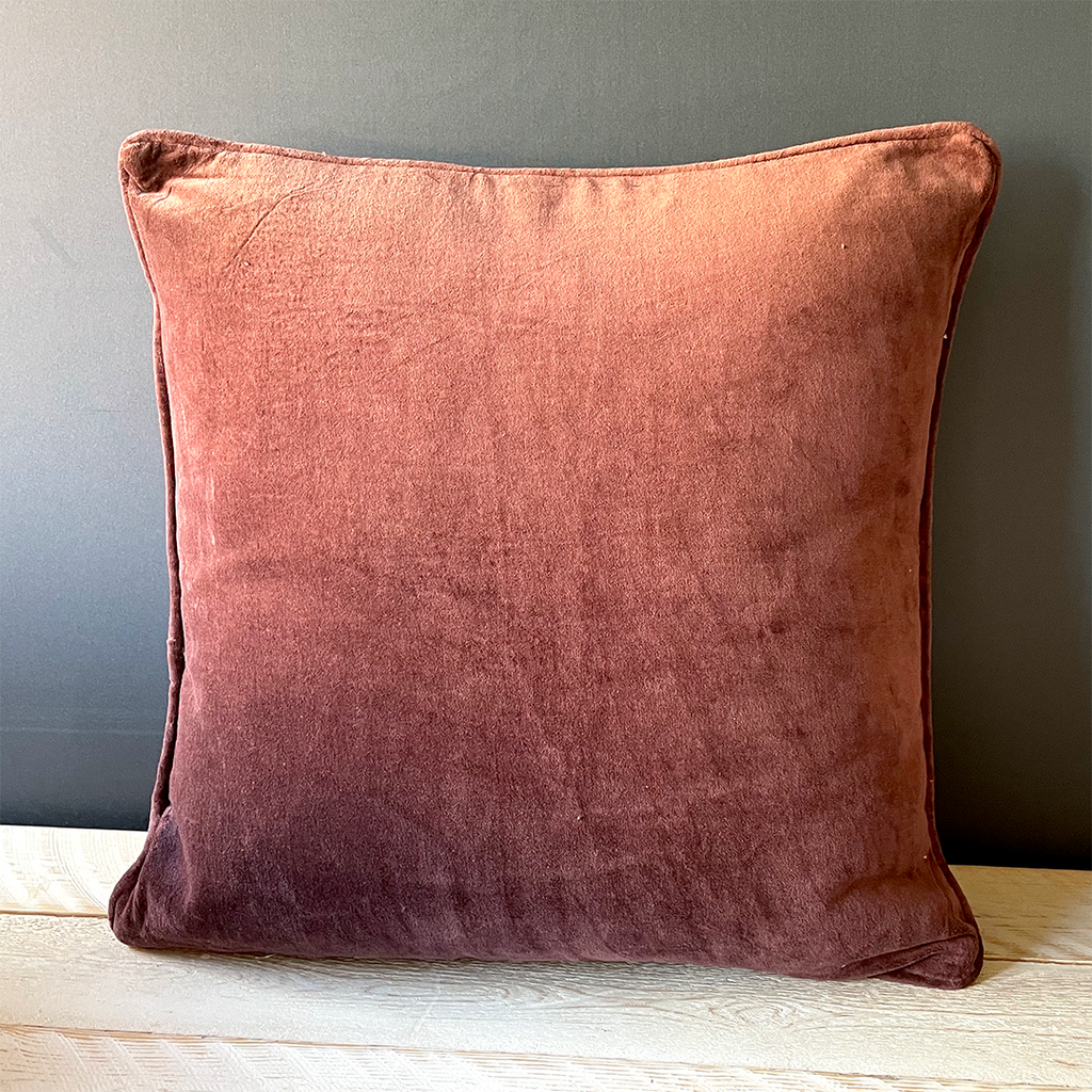 Purple Dahlia Velvet Cushion.