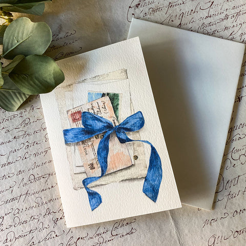Hand Tied Letters, Card by Elena Deshmukh