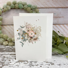 Greeting Card 'Antique Posy' by Artist Elena Deshmukh