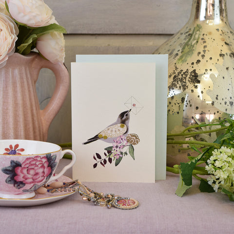 Elena Deshmukh Card, Lavender Bird.