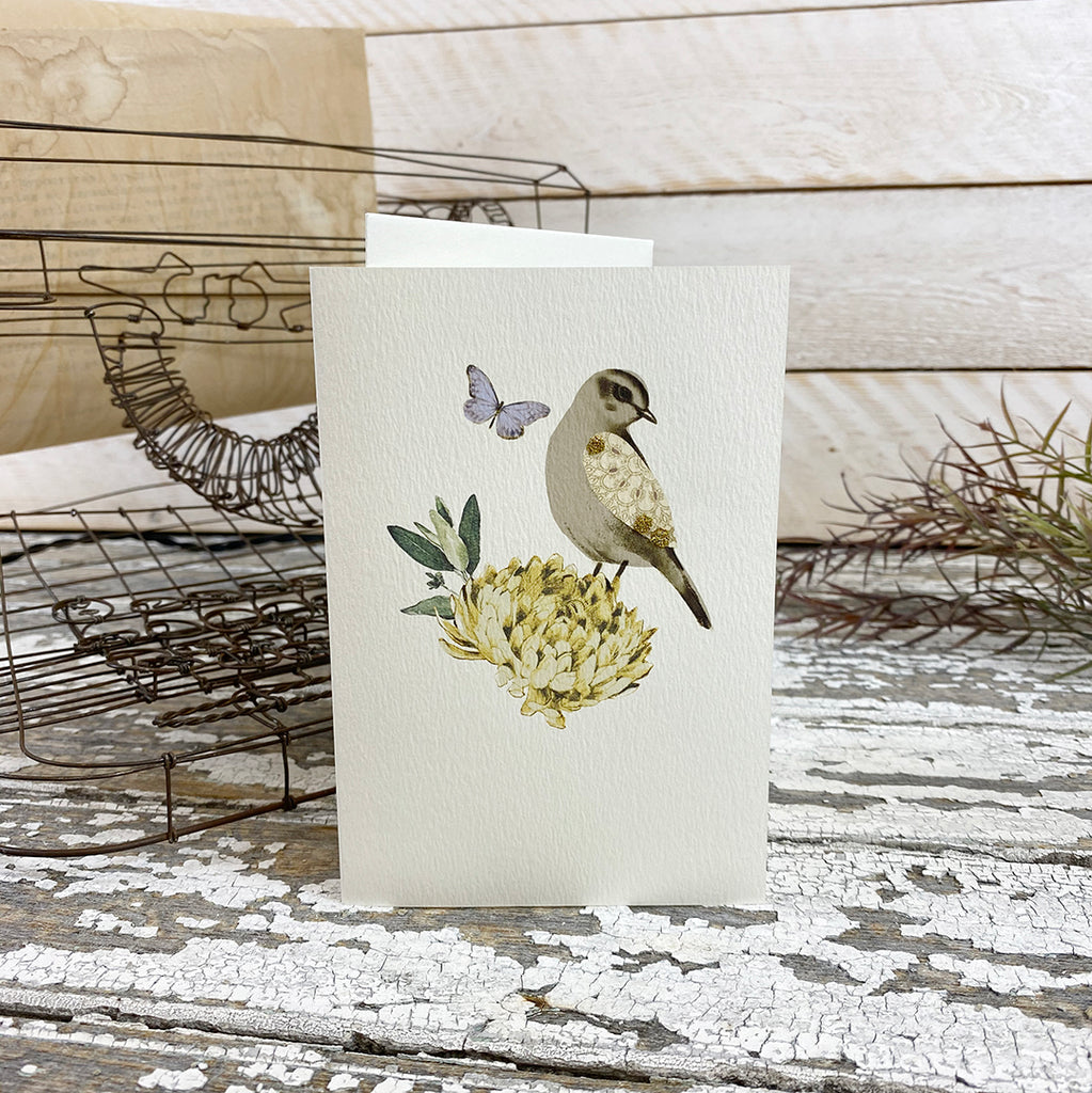 Elena Deshmukh Card, Gold Bird.