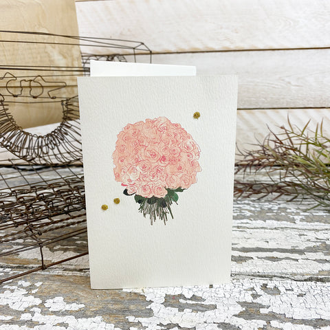 Elena Deshmukh Card, Rose Bouquet.