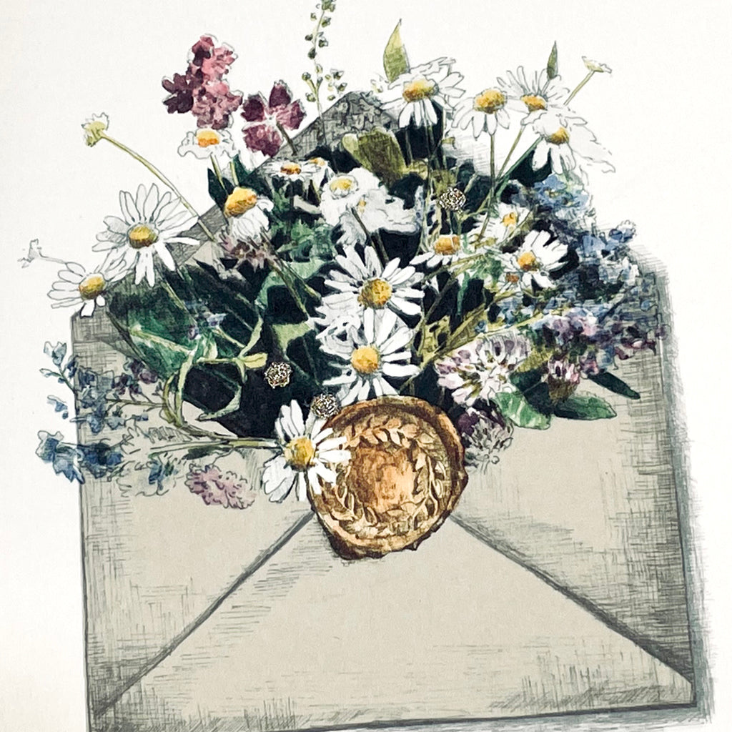 Envelope of Flowers Card by Elena Deshmukh.