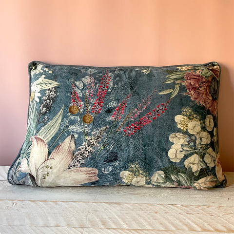 Floral Mélange Velvet Cushion.