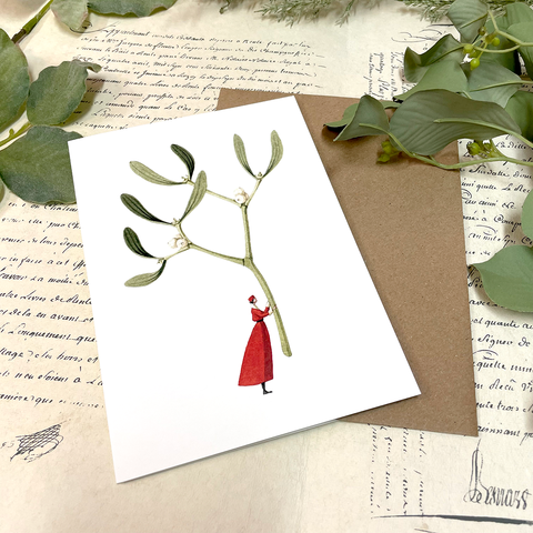 Greeting Card 'Christmas - Mistletoe' by Laura Stoddart