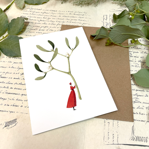 Laura Stoddart Card 'Christmas Mistletoe'.