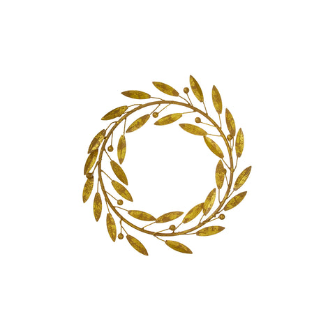 Golden Leaf Wreath, Small, by Bungalow Denmark.