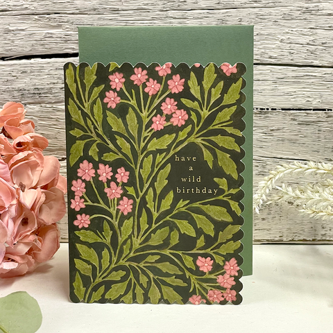 Green Flora Have a Wild Birthday Card.