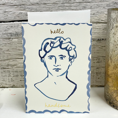 Greetings Card 'Hello Handsome' by Wanderlust