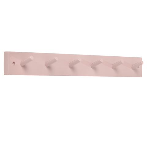 Melrose Pink Lacquered Rack of Hooks.