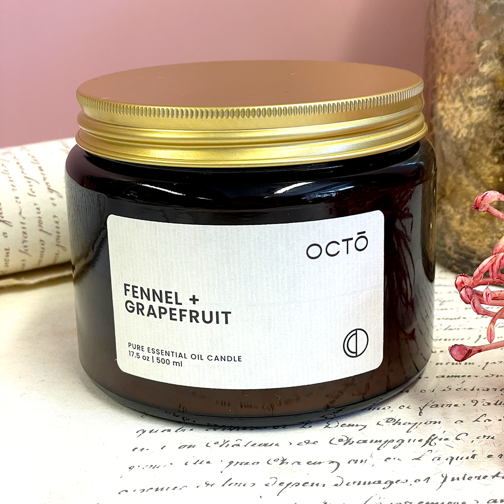 Octō Fennel & Grapefruit Soy Candle. 500ml.