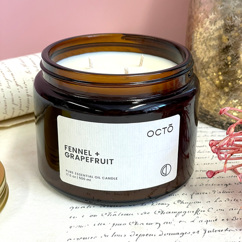 Octō Fennel & Grapefruit Soy Candle. 500ml.