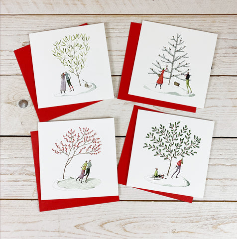 Laura Stoddart Christmas Scenes Cards 8 Pack.