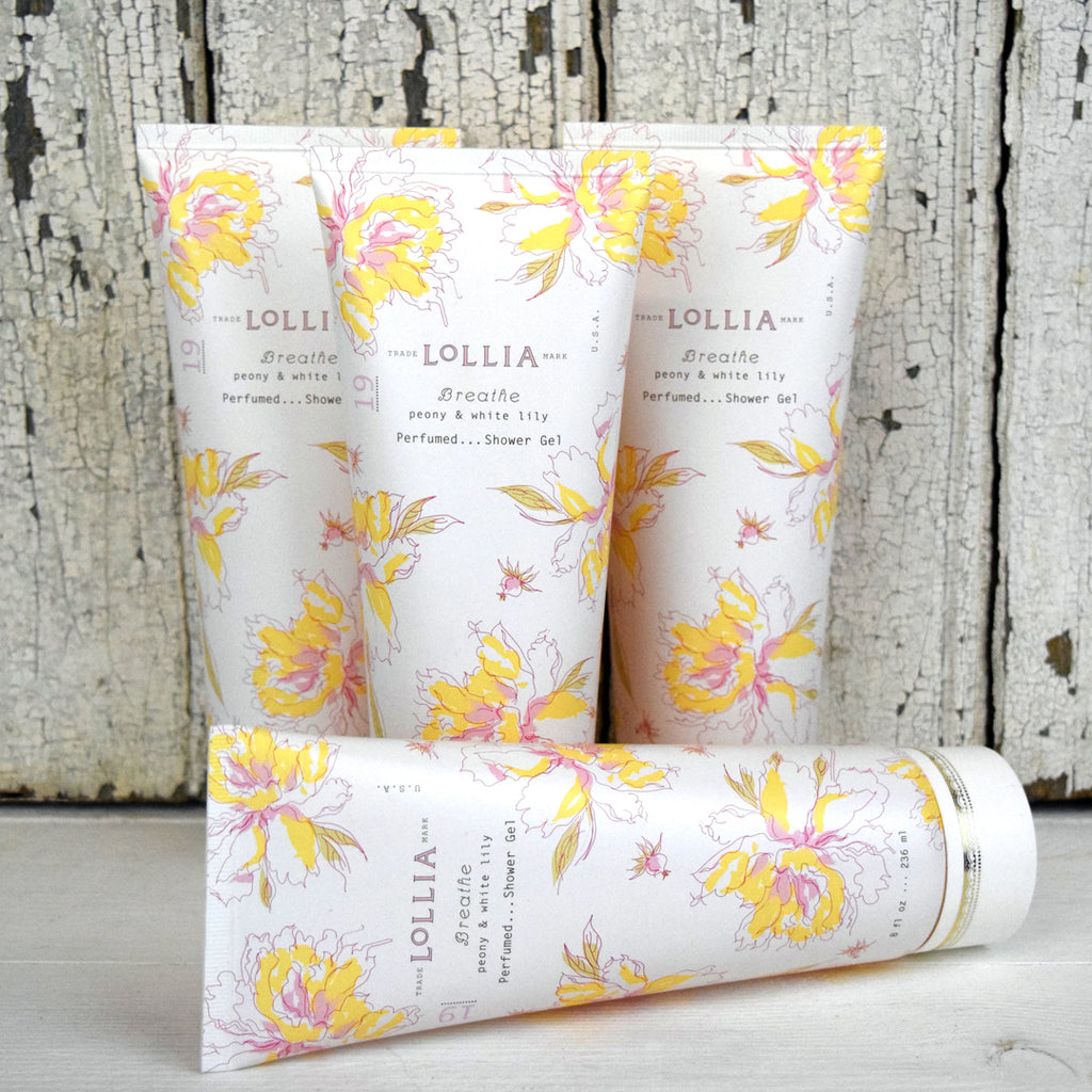 lollia peony & white lily Perfumed Shower Gel 'Breathe