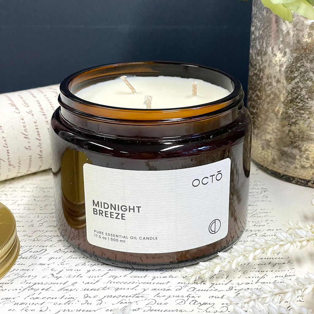 Octō Midnight Breeze Soy Candle. 500ml.