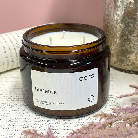Octō Lavender Soy Candle. 500ml.