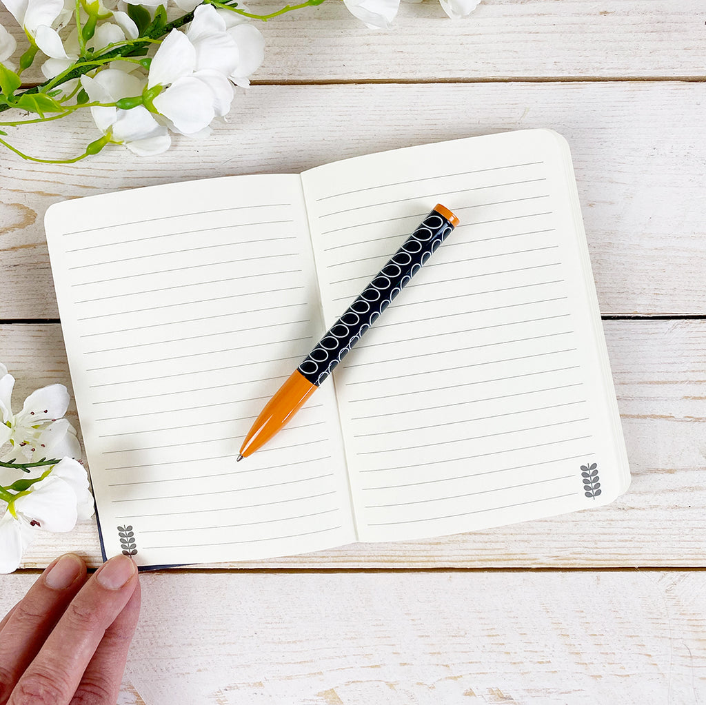 Orla Kiely Notebook & Pen Set, Linear Stem.