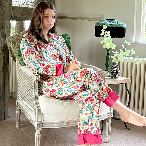 Floral Garden Print Pyjamas.