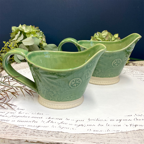 Arabesque 'Pitcher' Jug crackle glazed in 'Primavera' by Sthal of Sweden