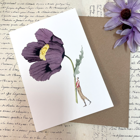 Greeting Card 'Poppy' by Laura Stoddart