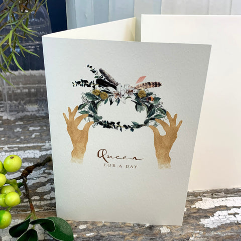 Greeting Card 'Queen For A Day' by Artist Elena Deshmukh
