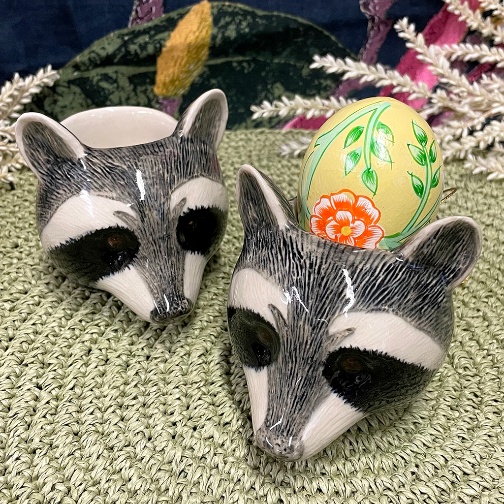 Raccoon Egg Cups by Quail.