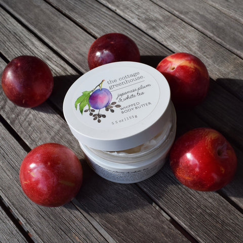 The Cottage Greenhouse Japanese Plum & White Tea Body Butter.