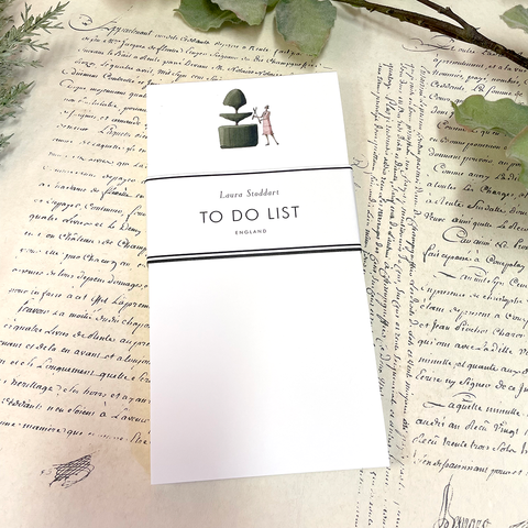 Laura Stoddart 'Top Topiary - To Do List' Note Pad