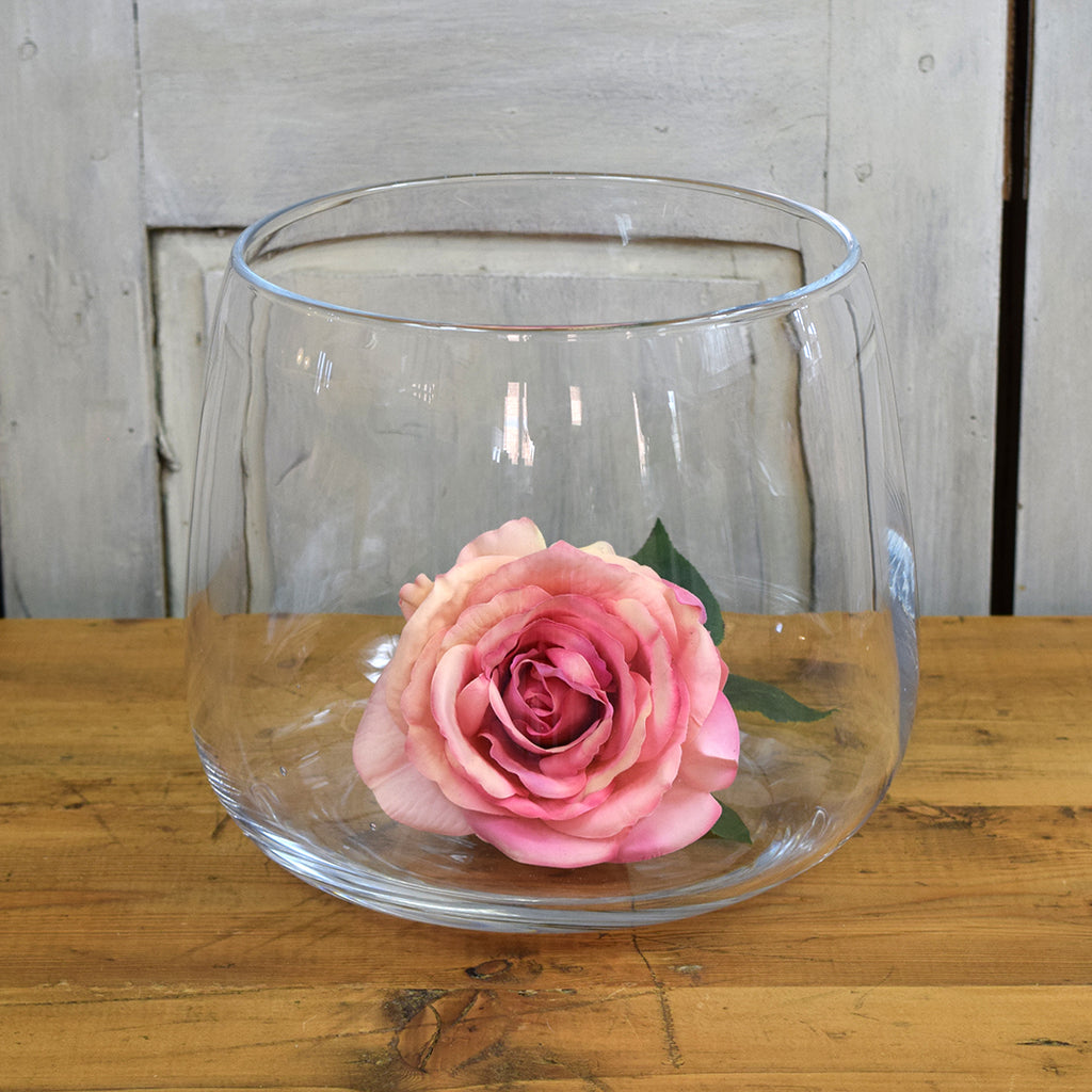 Vidunderlig Avenue coping Clear Bowl Glass Vase; Available Online at Curated Living