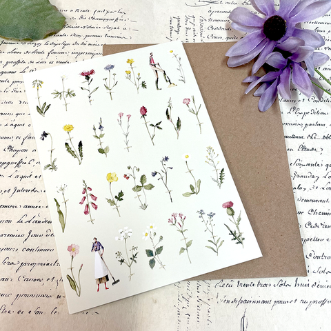 Greeting Card 'Wild Flowers' by Laura Stoddart