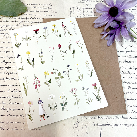 Laura Stoddart Card, Wild Flowers.