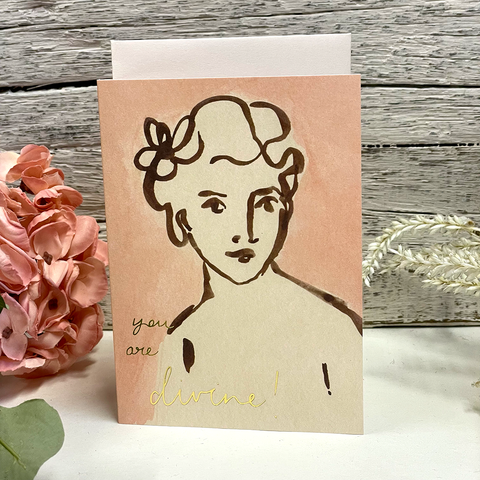 Wanderlust 'You Are Divine' Greetings Card.
