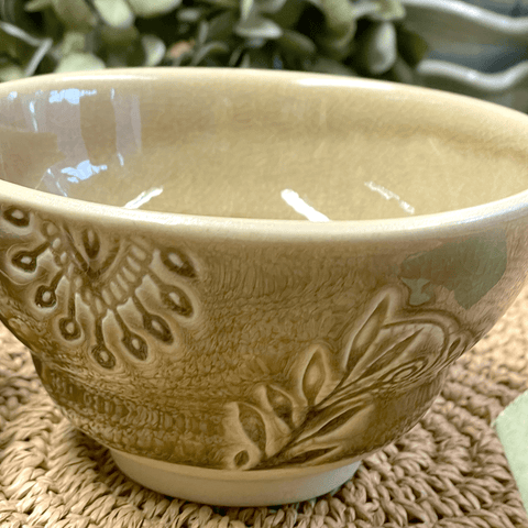 Arabesque 'Cup without Handle' crackle glazed in 'Sand' by Sthal of Sweden - Curated Living