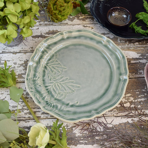 Arabesque Large 'Dinner Plate' crackle glazed in 'Antique' by Sthal of Sweden - Curated Living