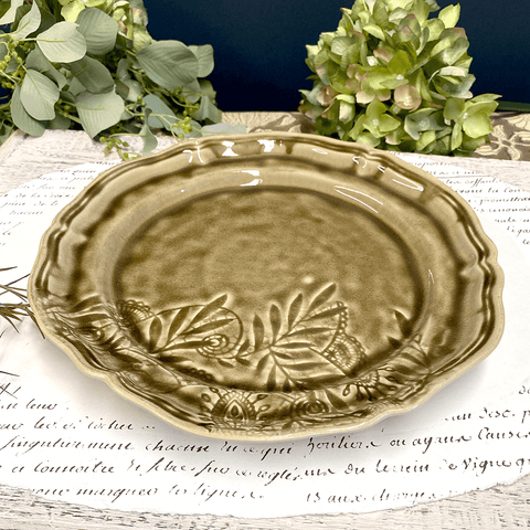 Arabesque Large 'Dinner Plate' crackle glazed in 'Sand' by Sthal of Sweden - Curated Living