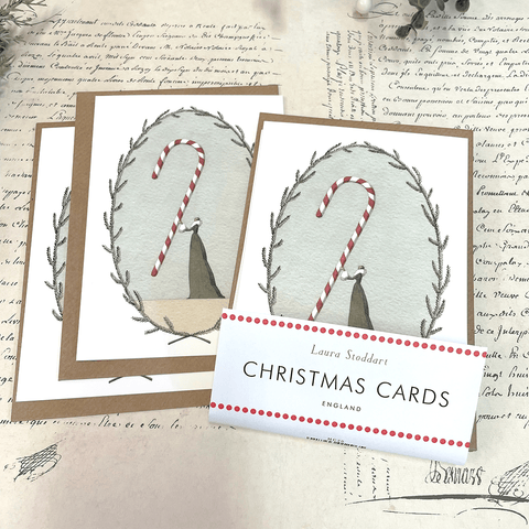 Christmas Cards 'Candy Cane' Ten Pack by Laura Stoddart - Curated Living