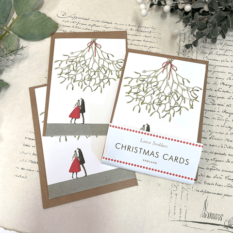 Christmas Cards 'Christmas Kiss' Ten Pack by Laura Stoddart - Curated Living