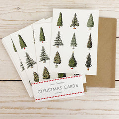 Christmas Cards 'Christmas Trees' Ten Pack by Laura Stoddart - Curated Living